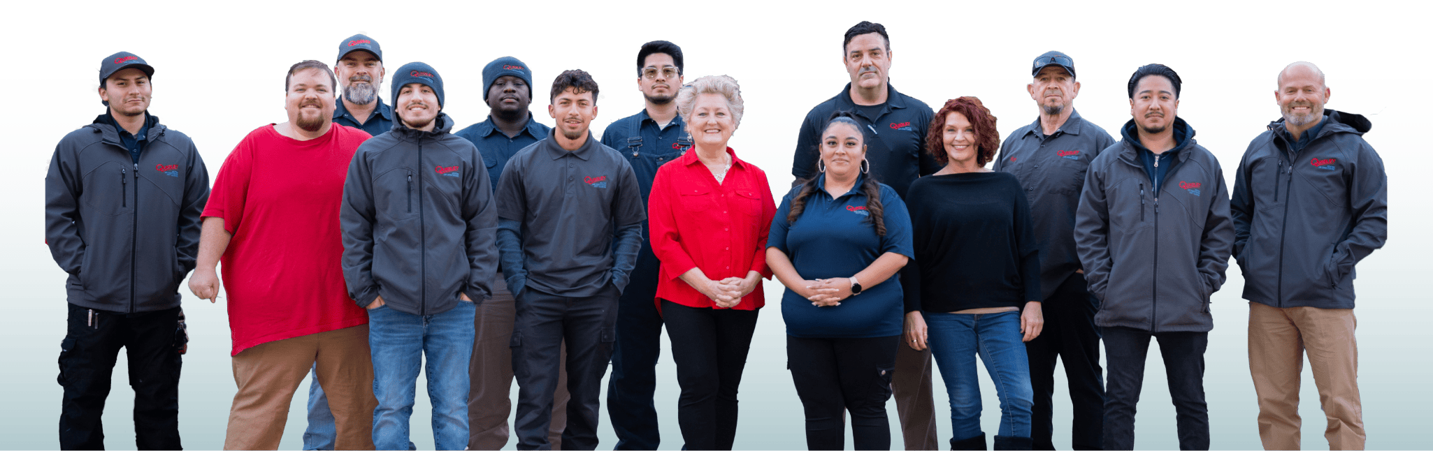 Quigley Heating & Air technicians and customer-service staff standing together